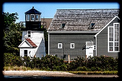 Hyannis Harbor Light Tower in Massachusetts -Gritty Look